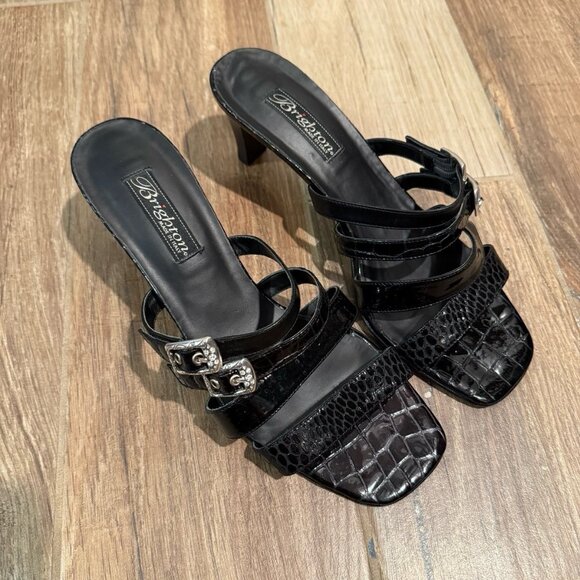 Brighton "Tina" Strappy Leather Heel Sandal - Picture 1 of 5